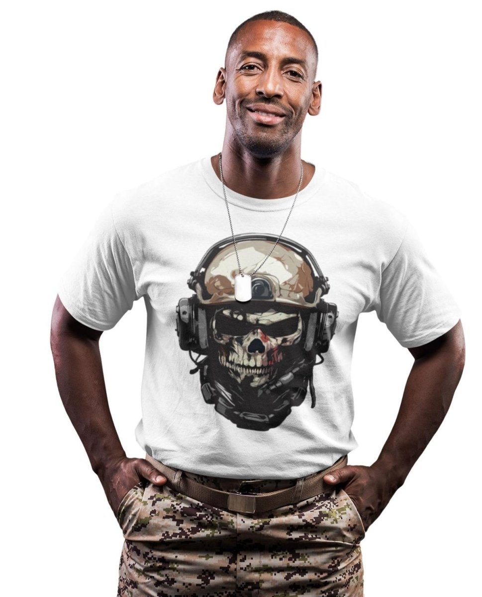 Skull Soldier Military Helmet Unisex T-shirt
