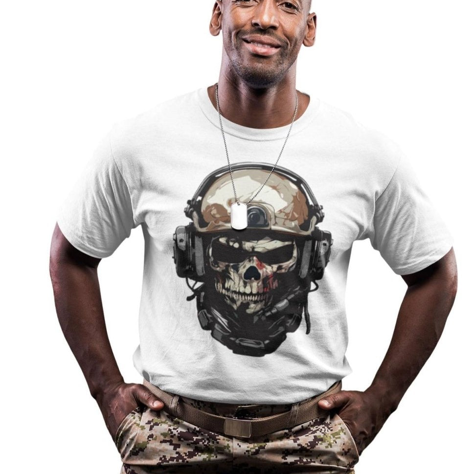 Skull Soldier Military Helmet Unisex T-shirt