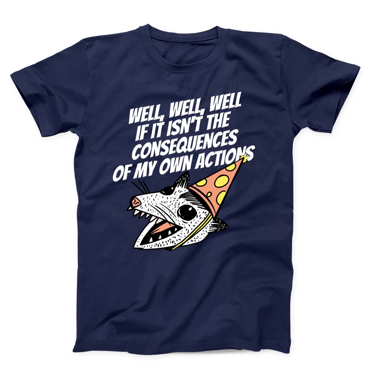 Opossum With Party Hat Unisex T-Shirt