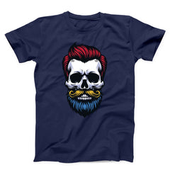Hipster Barber Skull Unisex T-shirt