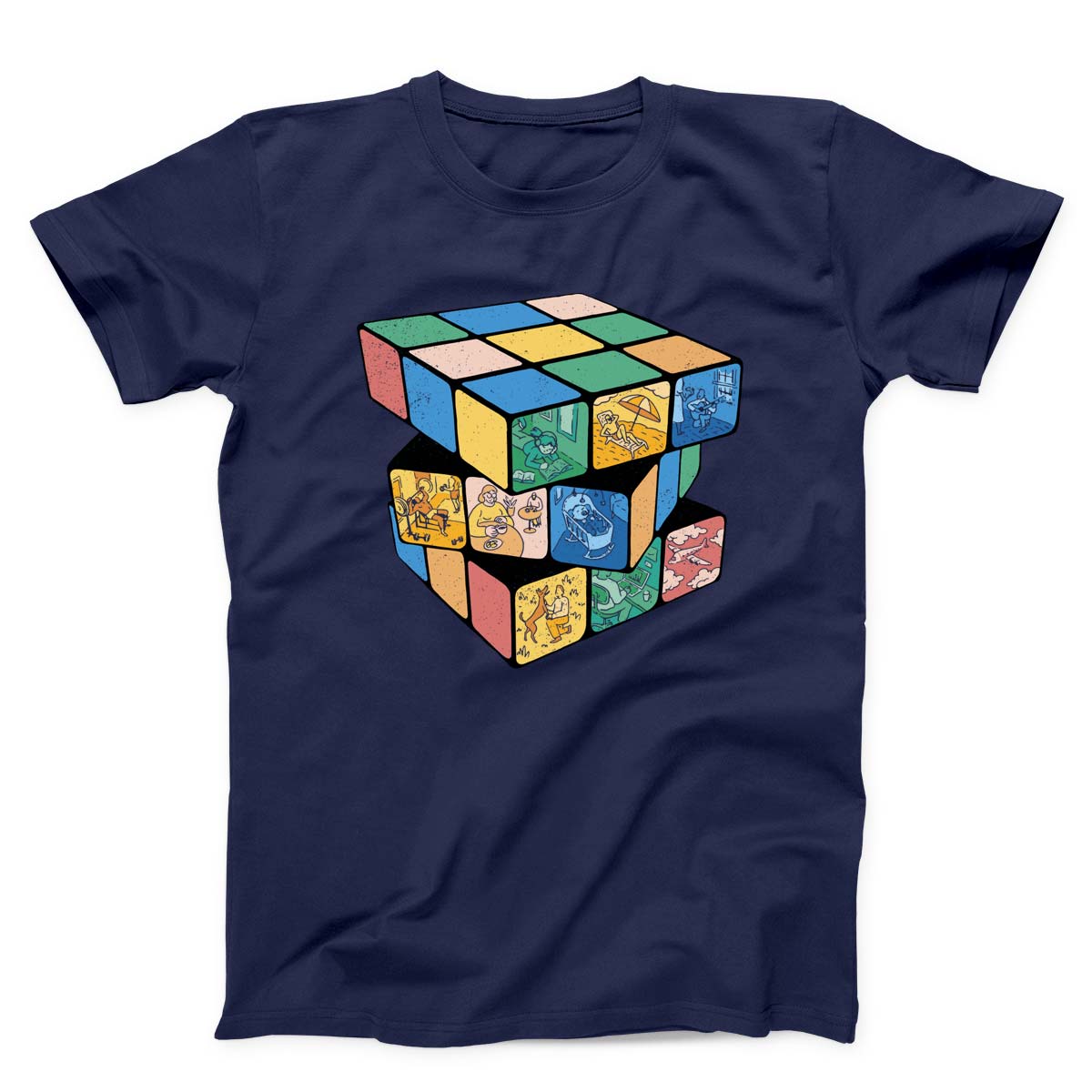 Rubik Cube With Different Pictures Unisex T-shirt