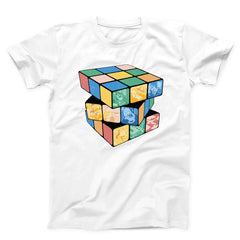 Rubik Cube With Different Pictures Unisex T-shirt