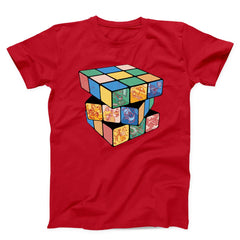 Rubik Cube With Different Pictures Unisex T-shirt