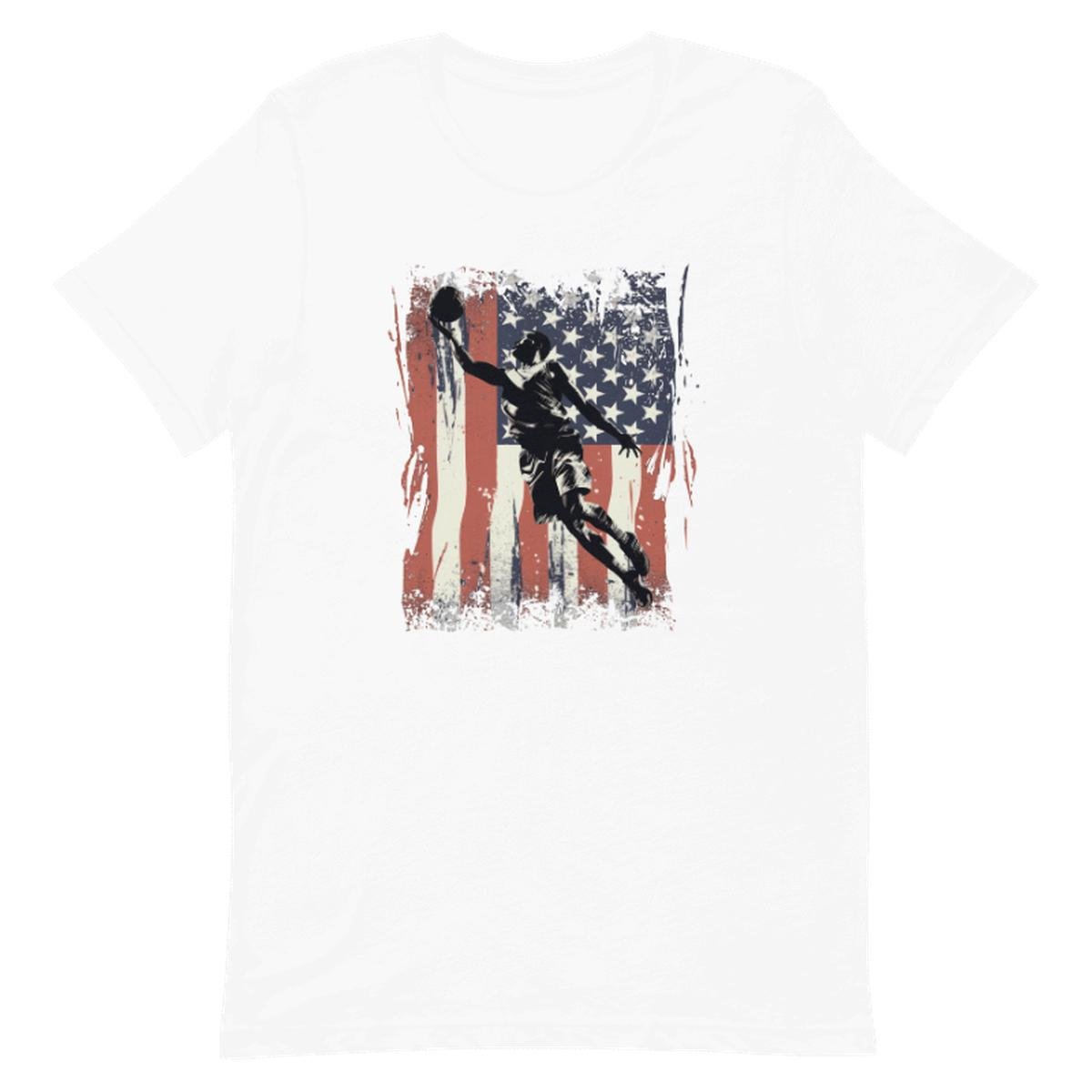 American Flag Vintage Basket Ball Unisex T-shirt