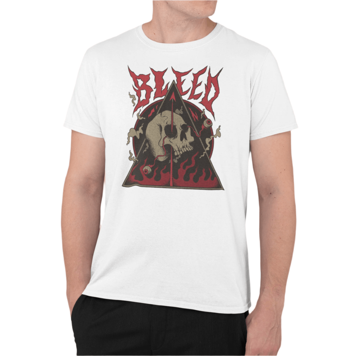 Skeleton In Hell Satanic Unisex T-Shirt