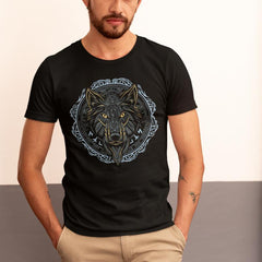 Wolf With Runes Unisex T-Shirt