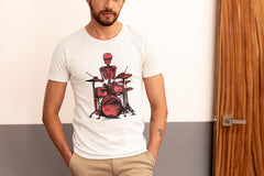 Rock And Roll Skeleton Drummer Unisex T-Shirt