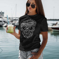 Bicycle Skull Unisex T-Shirt