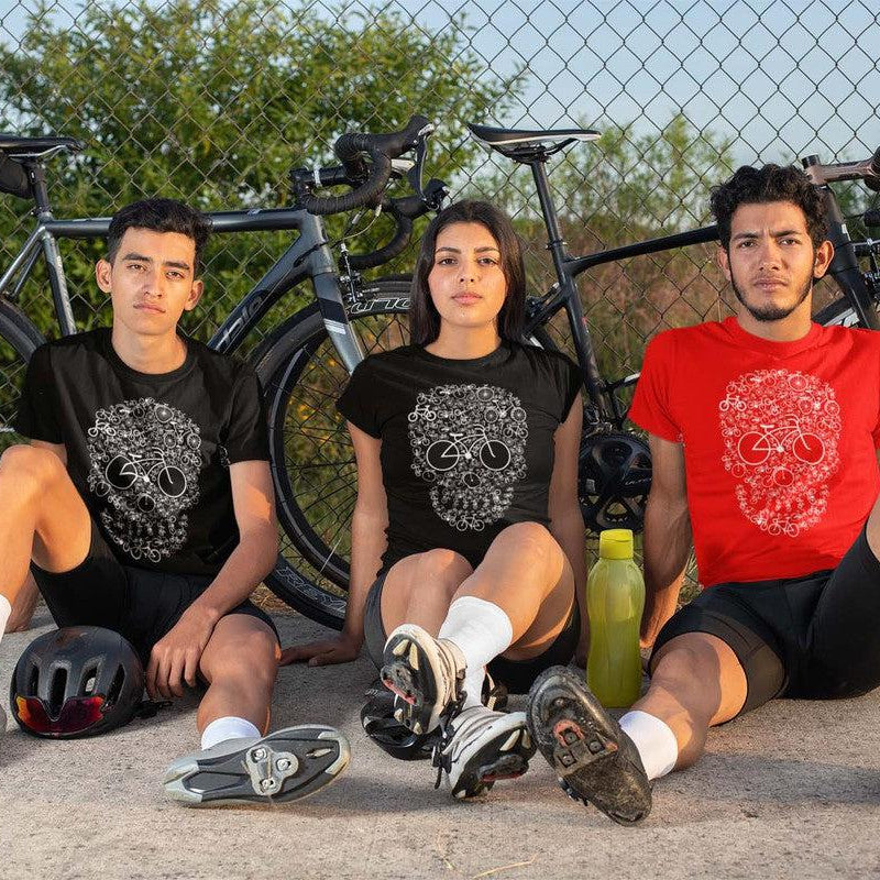 Bicycle Skull Unisex T-Shirt