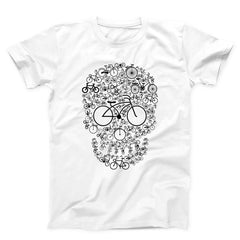 Bicycle Skull Unisex T-Shirt