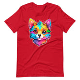 Colorful Furry Dog Unisex T-shirt