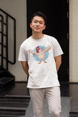 Crazy Chicken Cartoon Unisex T-Shirt