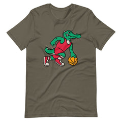 Crocodile Playing Basketball Unisex T-shirt