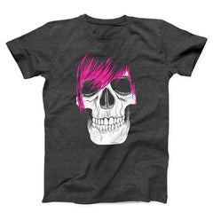 Emo Skull Pink Hair Unisex T-shirt
