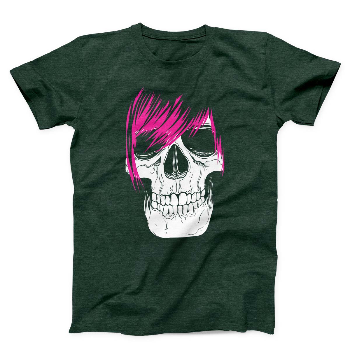 Emo Skull Pink Hair Unisex T-shirt