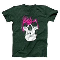 Emo Skull Pink Hair Unisex T-shirt