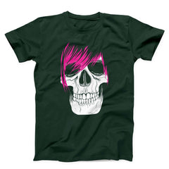 Emo Skull Pink Hair Unisex T-shirt