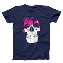Emo Skull Pink Hair Unisex T-shirt