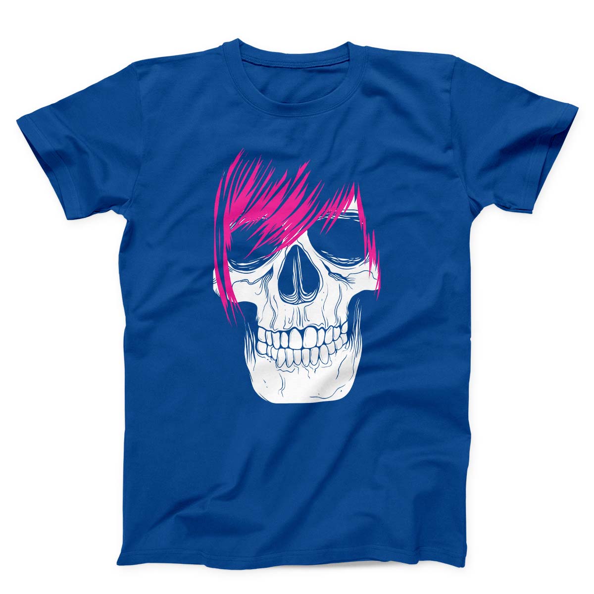 Emo Skull Pink Hair Unisex T-shirt