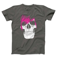 Emo Skull Pink Hair Unisex T-shirt