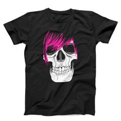 Emo Skull Pink Hair Unisex T-shirt
