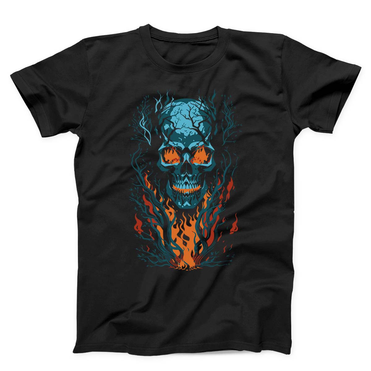 Fiery Skull Unisex T-Shirt