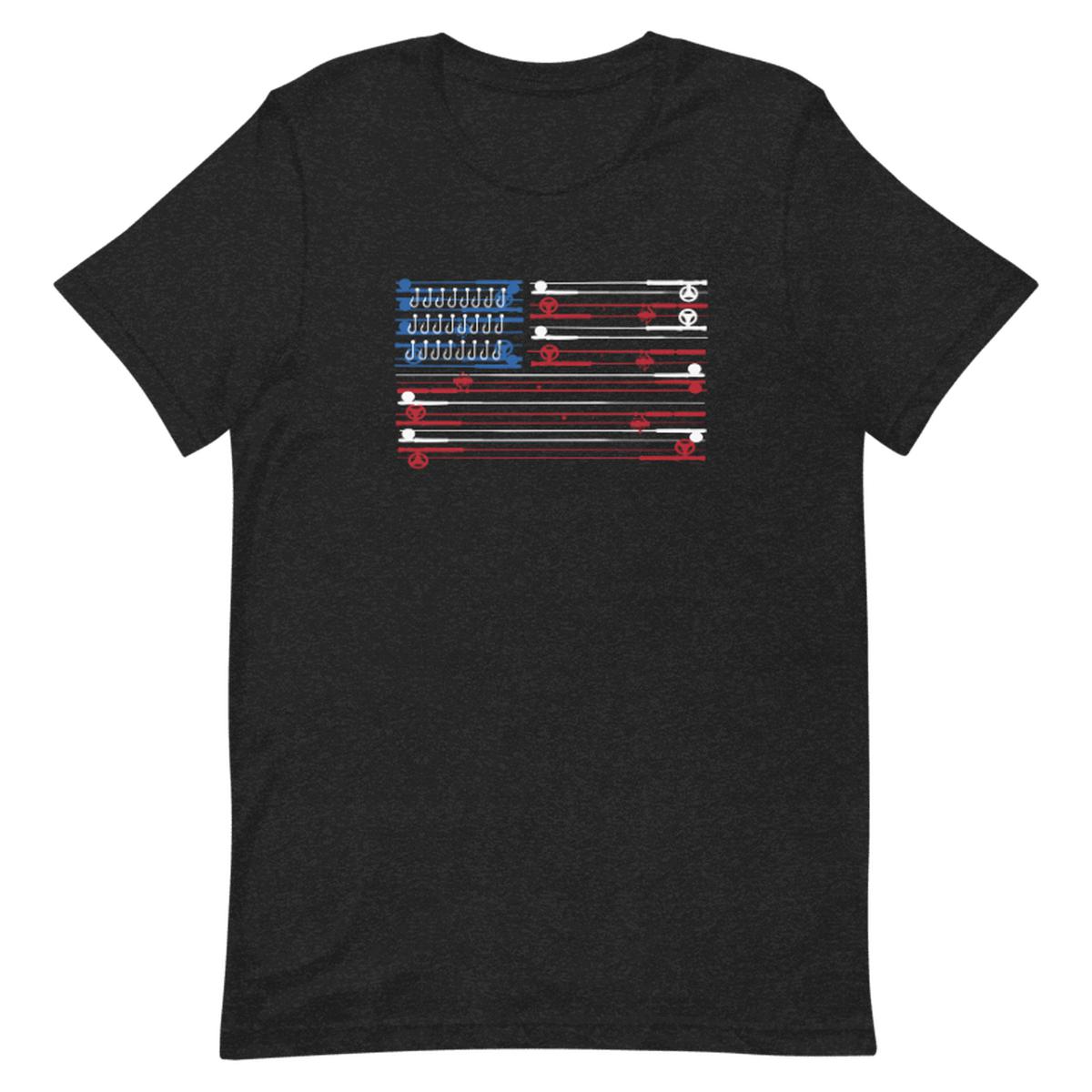 Fishing Rods American Flag Unisex T-shirt
