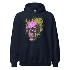 Flaming Punk Skull Unisex Hoodie