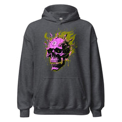 Flaming Punk Skull Unisex Hoodie
