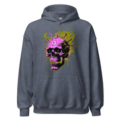 Flaming Punk Skull Unisex Hoodie