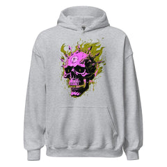 Flaming Punk Skull Unisex Hoodie