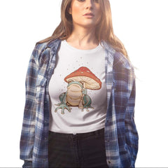 Frog Mushroom Umbrella Unisex T-shirt
