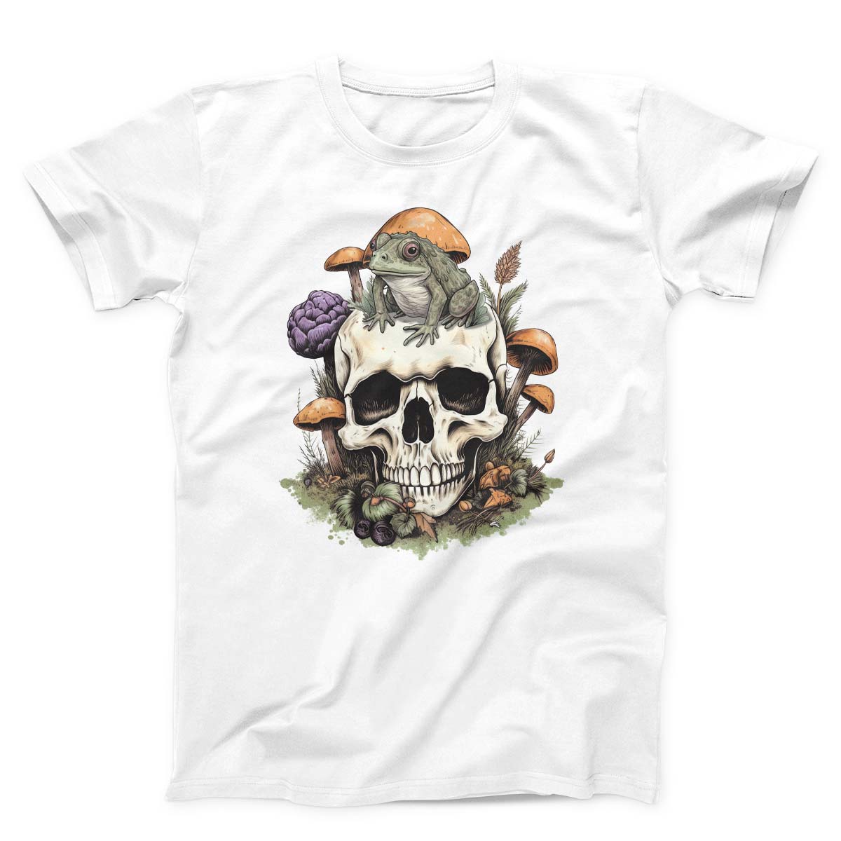 Frog On Skull Cottagecore Unisex T-shirt