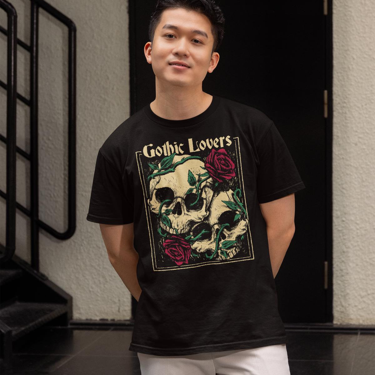 Gothic Lovers Skulls Unisex T-shirt