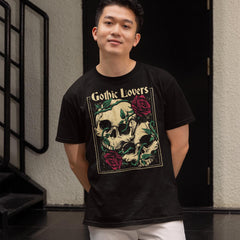 Gothic Lovers Skulls Unisex T-shirt