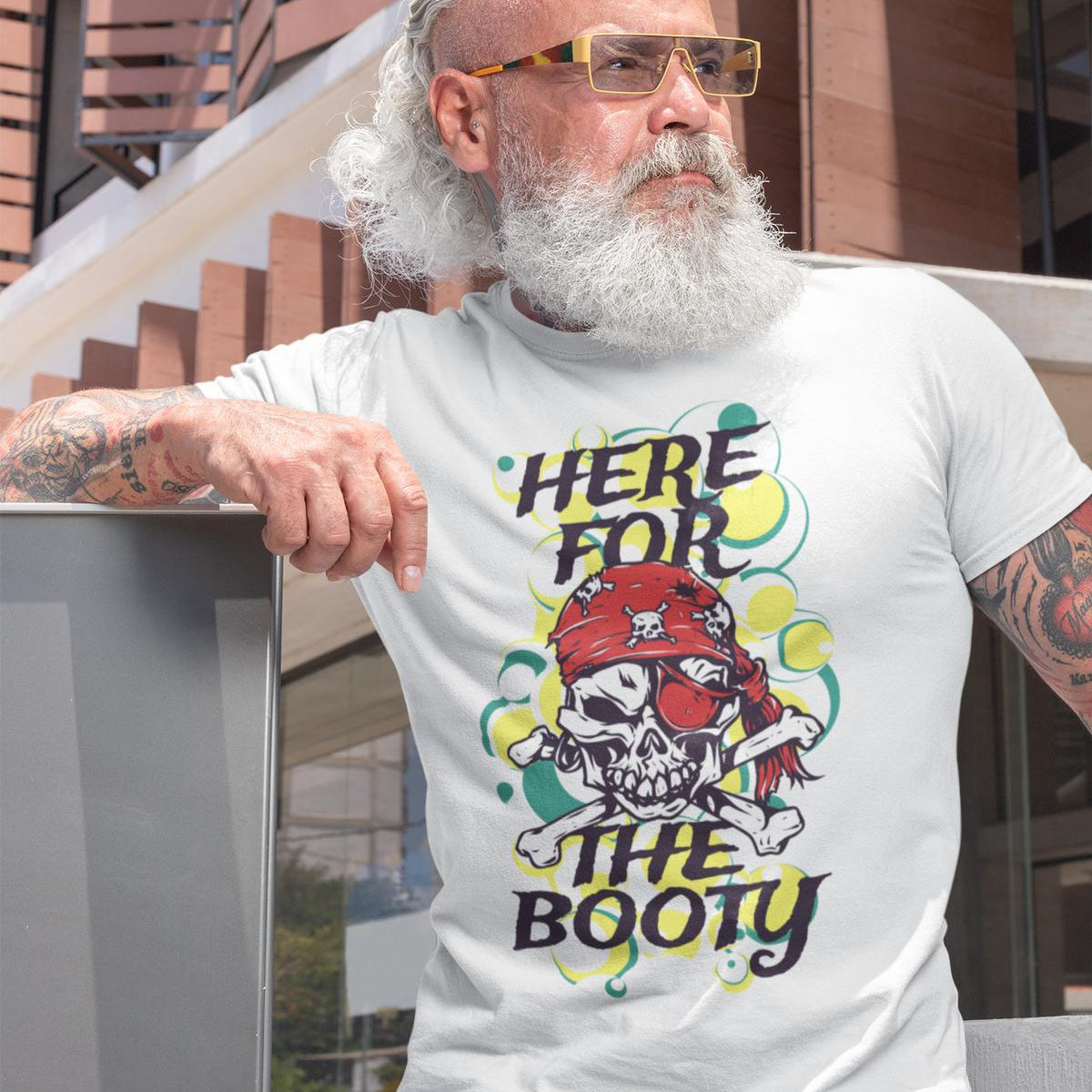 Here for the Booty Pirate Unisex T-Shirt