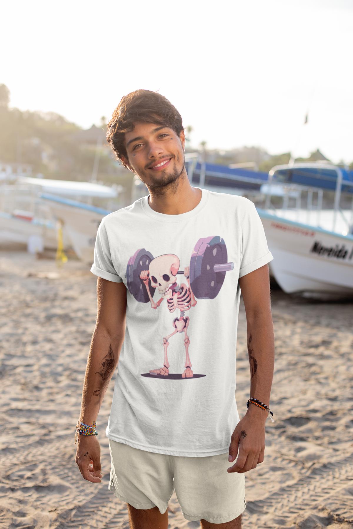 Humorous Weightlifting Skeleton Unisex T-Shirt