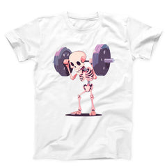 Humorous Weightlifting Skeleton Unisex T-Shirt