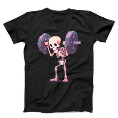 Humorous Weightlifting Skeleton Unisex T-Shirt