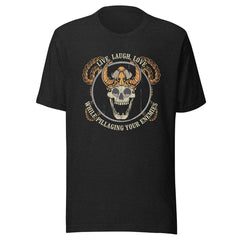 Live Laugh Love While Pillaging Your Enemies Viking Skull Unisex T-Shirt