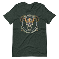 Live Laugh Love While Pillaging Your Enemies Viking Skull Unisex T-Shirt