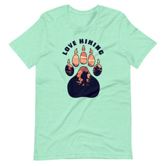 Love Hiking Paw Print Nature Unisex T-shirt