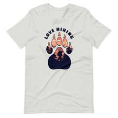 Love Hiking Paw Print Nature Unisex T-shirt