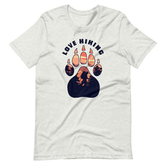 Love Hiking Paw Print Nature Unisex T-shirt