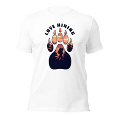 Love Hiking Paw Print Nature Unisex T-shirt