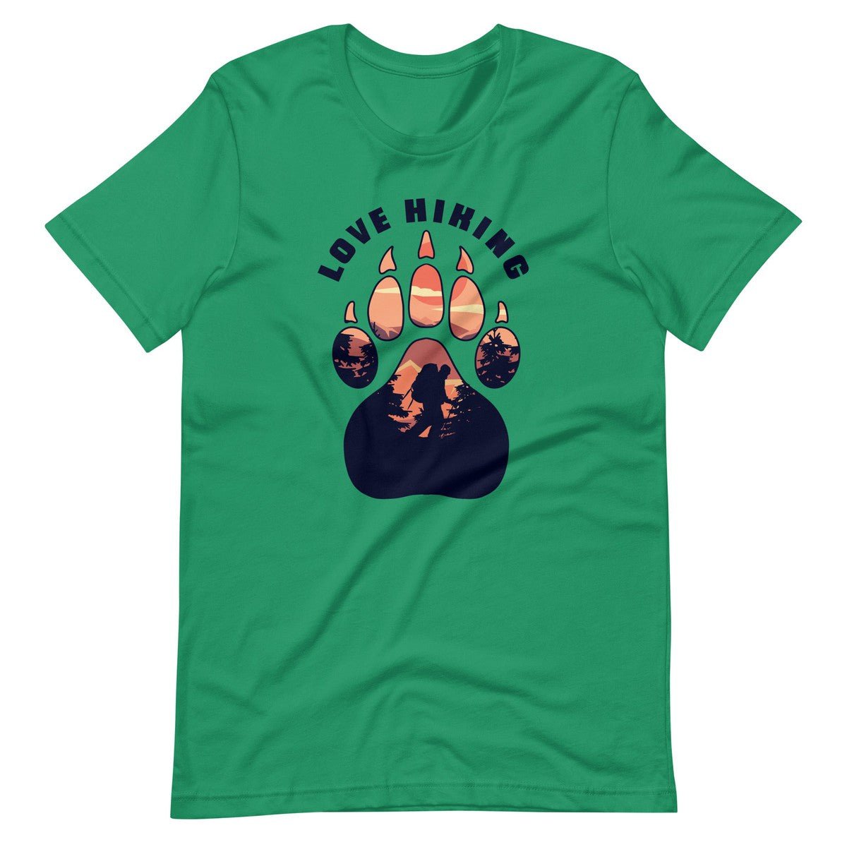 Love Hiking Paw Print Nature Unisex T-shirt