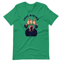 Love Hiking Paw Print Nature Unisex T-shirt