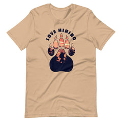 Love Hiking Paw Print Nature Unisex T-shirt