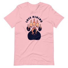 Love Hiking Paw Print Nature Unisex T-shirt