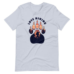 Love Hiking Paw Print Nature Unisex T-shirt